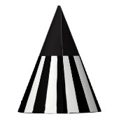 Zwart-witte strepen Monogram Referee Party Pet Feesthoedjes (Achterkant)