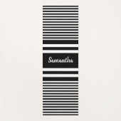 Zwart-witte strepen Ontwerp Yoga Mat (Voorkant)