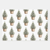 Zwart Witte Strepen Ornament Bow Christmas Inpakpapier Vel (Voorkant 2)