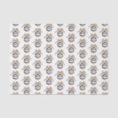 Zwart Witte Strepen Ornament Kerstmis Tissuepapier (Voorkant)