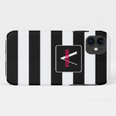 Zwart-witte strepen - Pas uw eigen systeem aan Case-Mate iPhone Case (Achterkant (horizontaal))