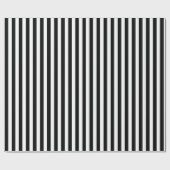 Zwart Witte strepen Patroon Cadeaupapier (Vlak)