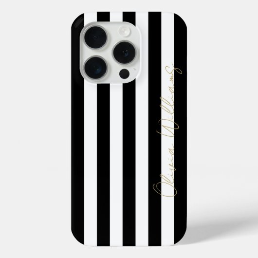 Zwart Witte strepen Patroon Case-Mate iPhone Case (Achterkant)