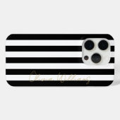 Zwart Witte strepen Patroon Case-Mate iPhone Case (Achterkant (horizontaal))