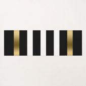 Zwart-witte strepen patroon goudaccenten in bad yogamat (Achterkant (horizontaal))