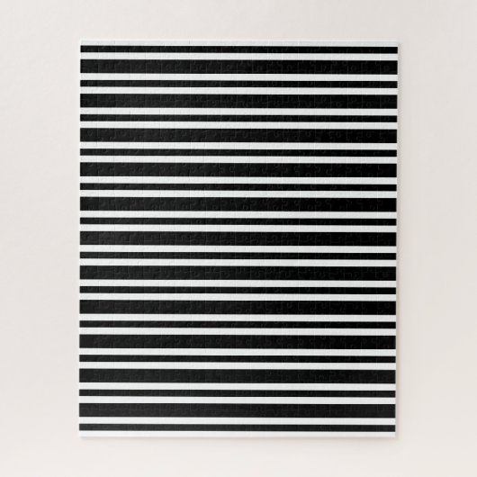 Zwart Witte Strepen Patroon Legpuzzel (Verticaal)