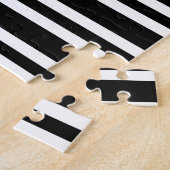 Zwart Witte Strepen Patroon Legpuzzel (Zijkant)