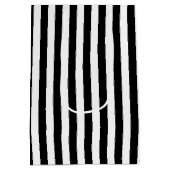 Zwart Witte strepen Patroon Medium Cadeauzakje (Achterkant)