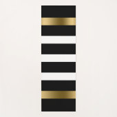 Zwart-witte strepen patroongouden accenten yogamat (Voorkant)