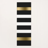 Zwart-witte strepen patroongouden accenten yogamat (Achterkant)