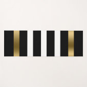 Zwart-witte strepen patroongouden accenten yogamat (Voorkant (horizontaal))