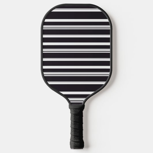 Zwart witte strepen pickleball paddle (Voorkant)