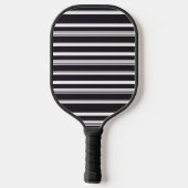Zwart witte strepen pickleball paddle (Achterkant)