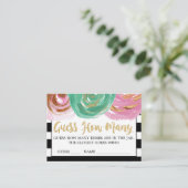 Zwart Witte Strepen Raad Hoeveel Kus Kaarten (Staand voorkant)