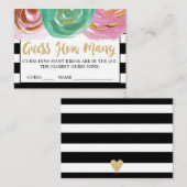 Zwart Witte Strepen Raad Hoeveel Kus Kaarten (Voorkant / Achterkant)