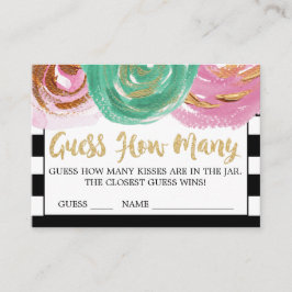 Zwart Witte Strepen Raad Hoeveel Kusjes Kaarten