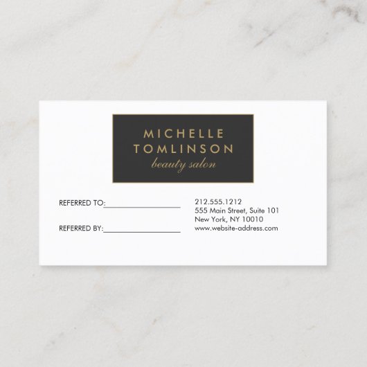 Zwart-witte strepen Salon Verwijzing Kaart II (Achterkant)