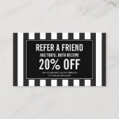 Zwart-witte strepen Salon Verwijzing Kaart II (Voorkant)