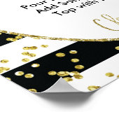 Zwart-witte strepen Sangria Bar Poster (Hoek)