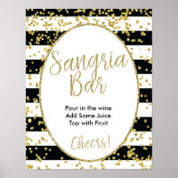 Zwart-witte strepen Sangria Bar