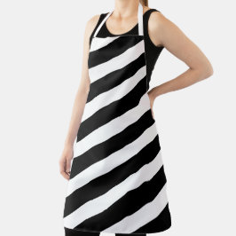 Zwart-witte strepen schort