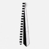 Zwart-witte strepen Stevige kleuren Design Stropdas (Achterkant)