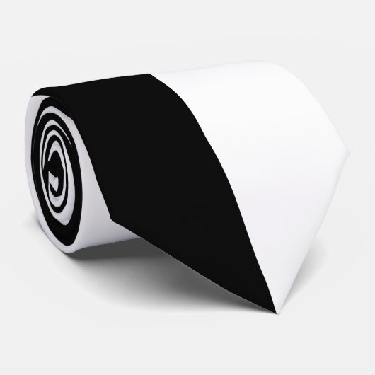 Zwart-witte strepen Stevige kleuren Design Stropdas (Opgerold)