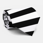 Zwart-witte strepen Stevige kleuren Design Stropdas (Opgerold)