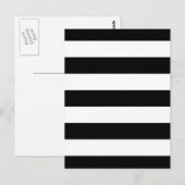 Zwart-witte strepen stijlvol briefkaart (Voorkant / Achterkant)
