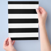 Zwart-witte strepen stijlvol flyer (Hand)