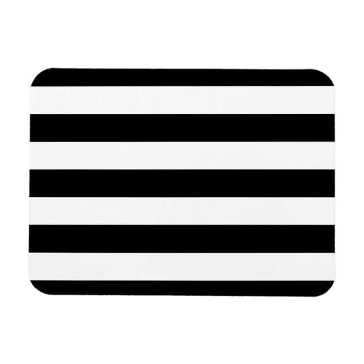 Zwart-witte strepen stijlvol magneet (Horizontaal)