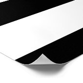 Zwart-witte strepen stijlvol poster (Hoek)