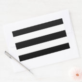 Zwart-witte strepen stijlvol rechthoekige sticker (Envelop)