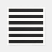 Zwart-witte strepen Striping Party Servet (Voorkant)