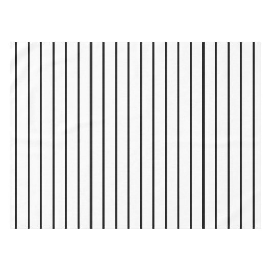 Zwart witte strepen tafelkleed (Voorkant (Horizontaal))