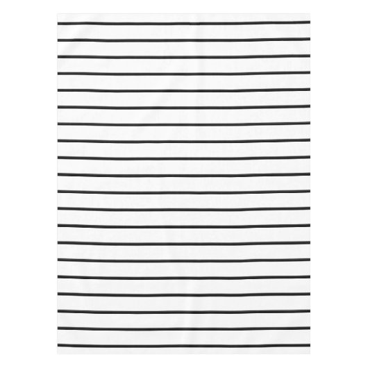 Zwart witte strepen tafelkleed (Voorkant)