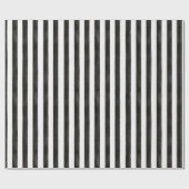 Zwart & Witte Strepen Verjaardag Cadeaupapier (Vlak)