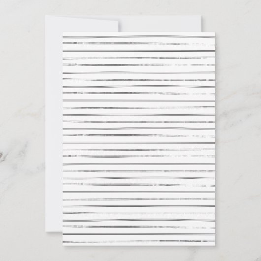 Zwart-witte strepen Vrijgezellenfeest Kaart (Achterkant)