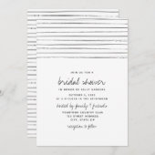 Zwart-witte strepen Vrijgezellenfeest Kaart (Voorkant / Achterkant)