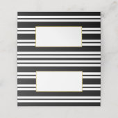 Zwart-witte strepen | Wedding Gevouwen Plaats Kaar Plaatskaartje (Buitenkant ongevouwen)