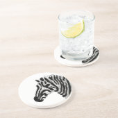 Zwart-witte strepen — Zebra voor afdrukken Zandsteen Onderzetter (Zijkant)