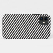 Zwart-witte strepen - zwart Case-Mate iPhone case (Achterkant (horizontaal))