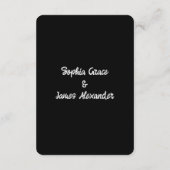 Zwart-witte strik | Elegante bruiloft | monochroom Informatiekaartje (Achterkant)