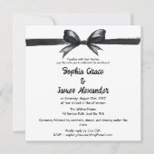 Zwart-witte strik | Elegante bruiloft | monochroom Kaart (Voorkant)