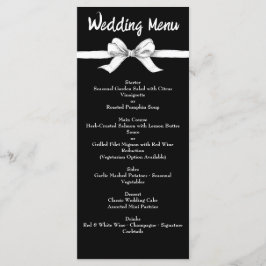 Zwart & Witte Strik | Elegante Trouw | Monochroom  Menu