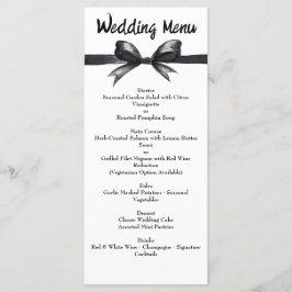 Zwart & Witte Strik | Elegante Trouwdag | Monochro Menu