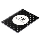 Zwart & Witte Strik Monogram Notitieboek (Linkerzijde)