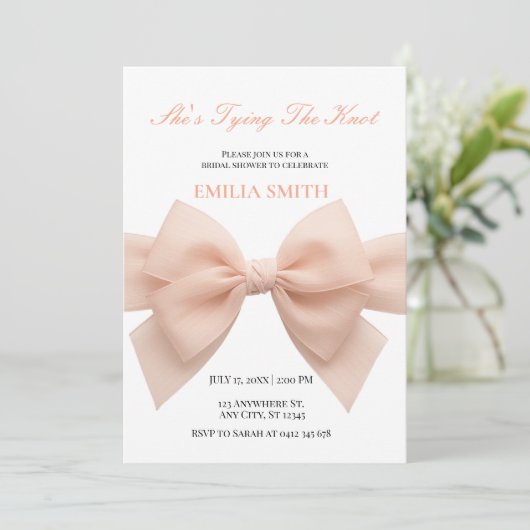 zwart witte strik Ze bindt het knoop Vrijgezellenf Kaart (Staand voorkant)