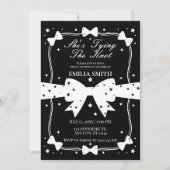 zwart witte strik Ze bindt het knoop Vrijgezellenf Kaart (Voorkant)