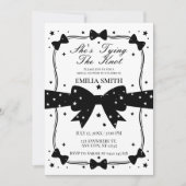 zwart witte strik Ze bindt het knoop Vrijgezellenf Kaart (Voorkant)